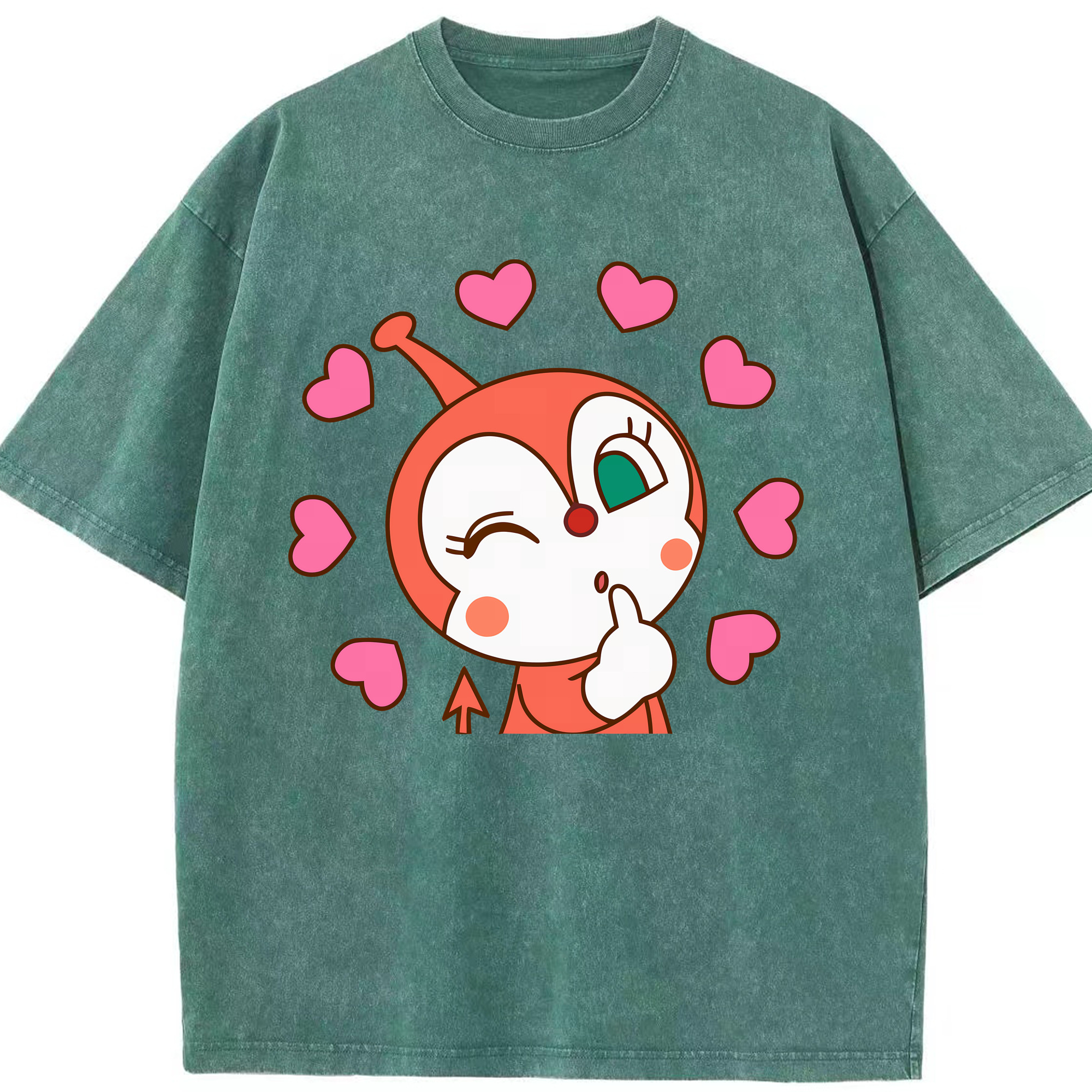 （画像用） アンパンマン Anpanman 綿100% ヴィンテージ風 半袖Tシャツ（フロントプリント）
